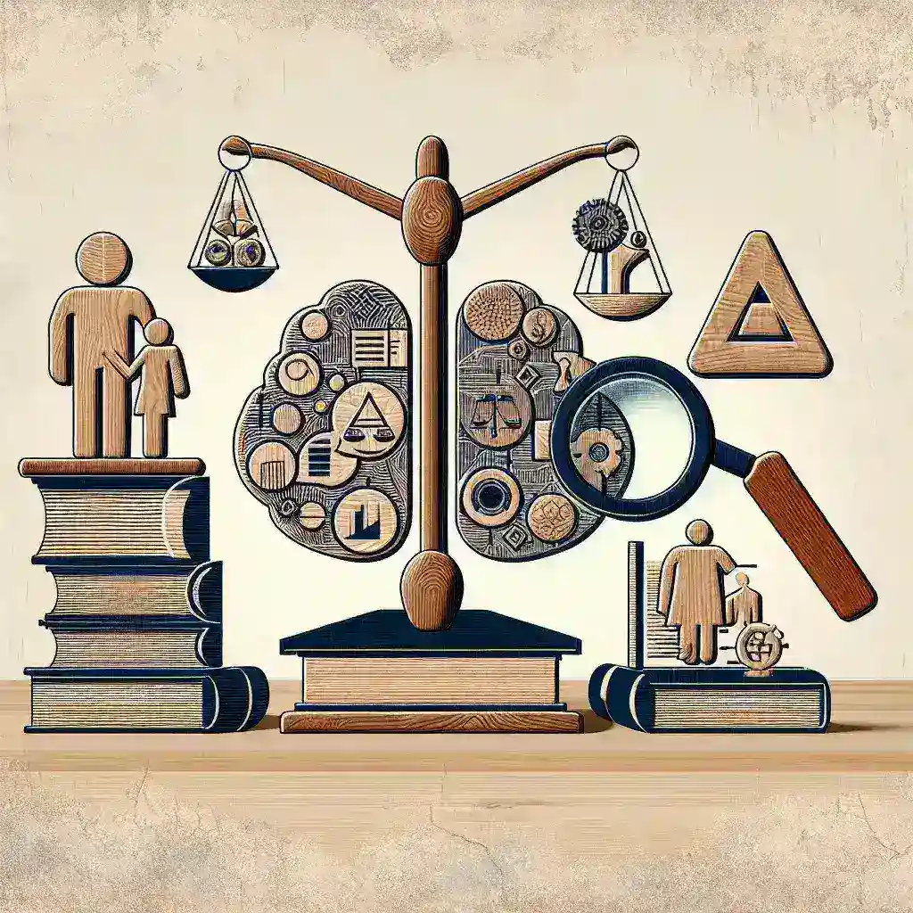"Infographic illustrating the intersection of academic ethics frameworks and AI parenting, showcasing key principles such as fairness, transparency, and accountability in technology's role in child-rearing."