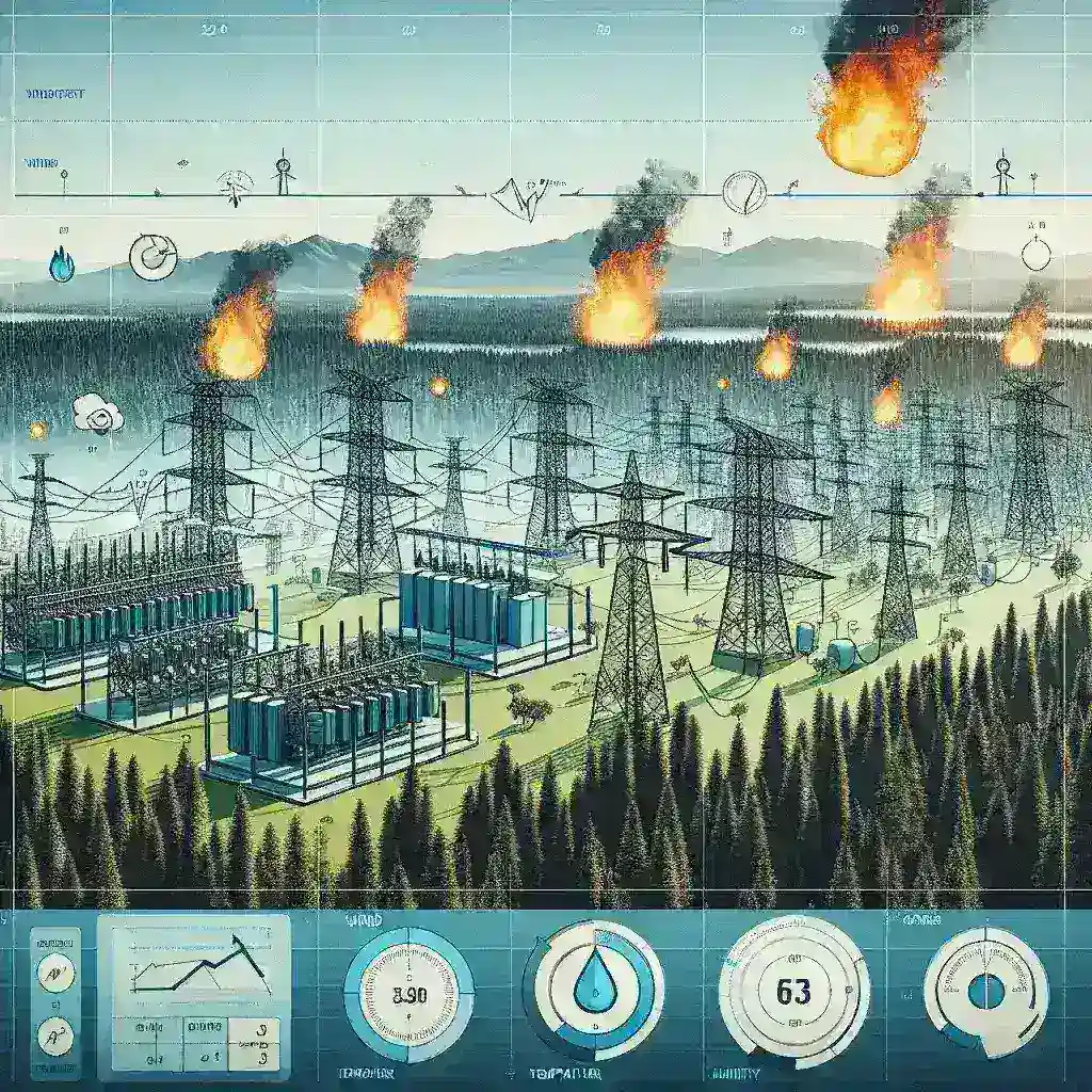 "Interactive dashboard displaying real-time data on wildfire safety power shutoffs implemented by electric utilities to enhance public safety measures."