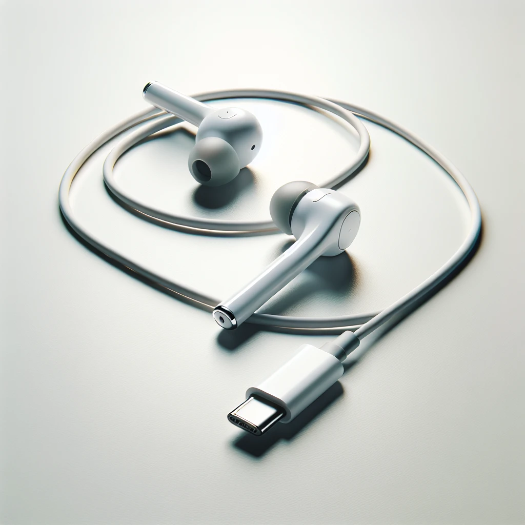"Apple Testing USB-C AirPods Pro 3rd Generation prototype with sleek design and new charging port, representing advancements in audio technology."